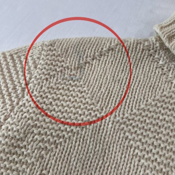 Rosanna Vintage Turtleneck Ivory Sweater Size Small Argyle Knit - Picture 8 of 9